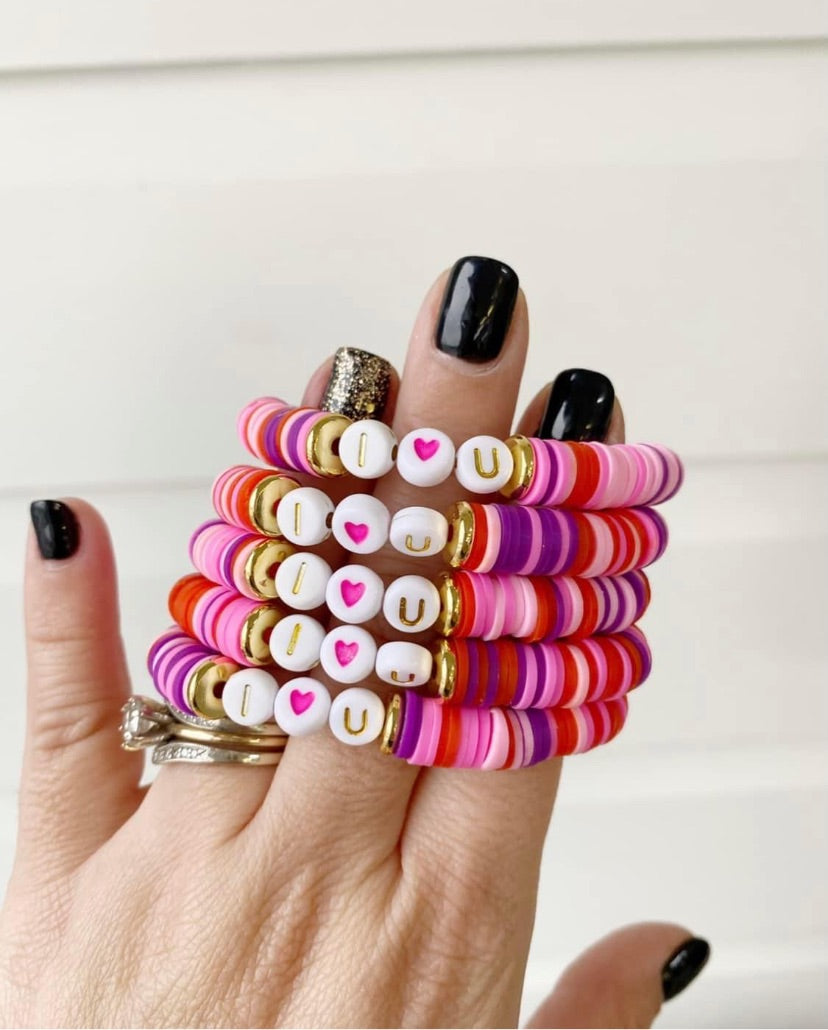 Heishi Bracelets {I love you}