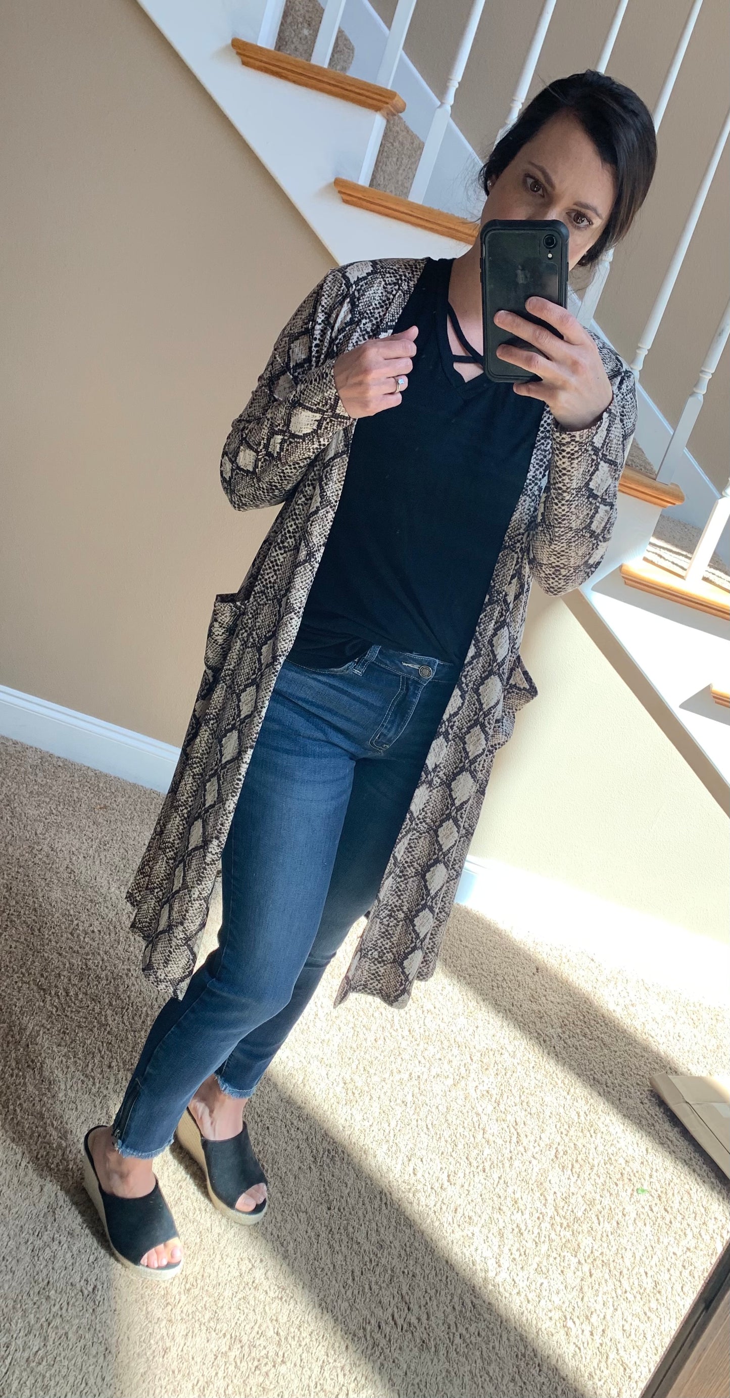 Snake Print Cardigan